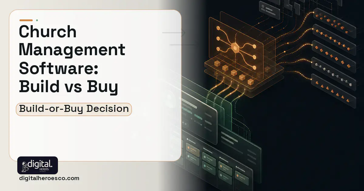 CRM Development workflow illustration for Church Management Software Build vs Buy Guide.