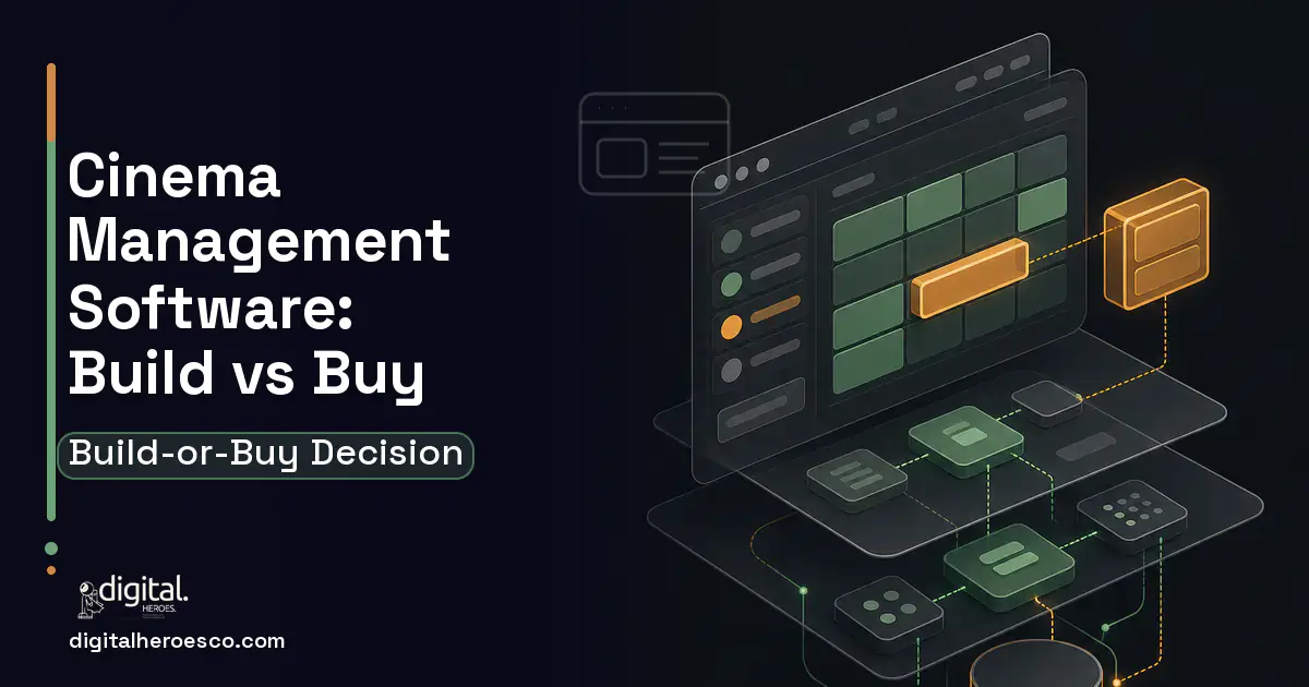 Booking Software product interface illustration for Cinema Management Software Build vs Buy Guide.