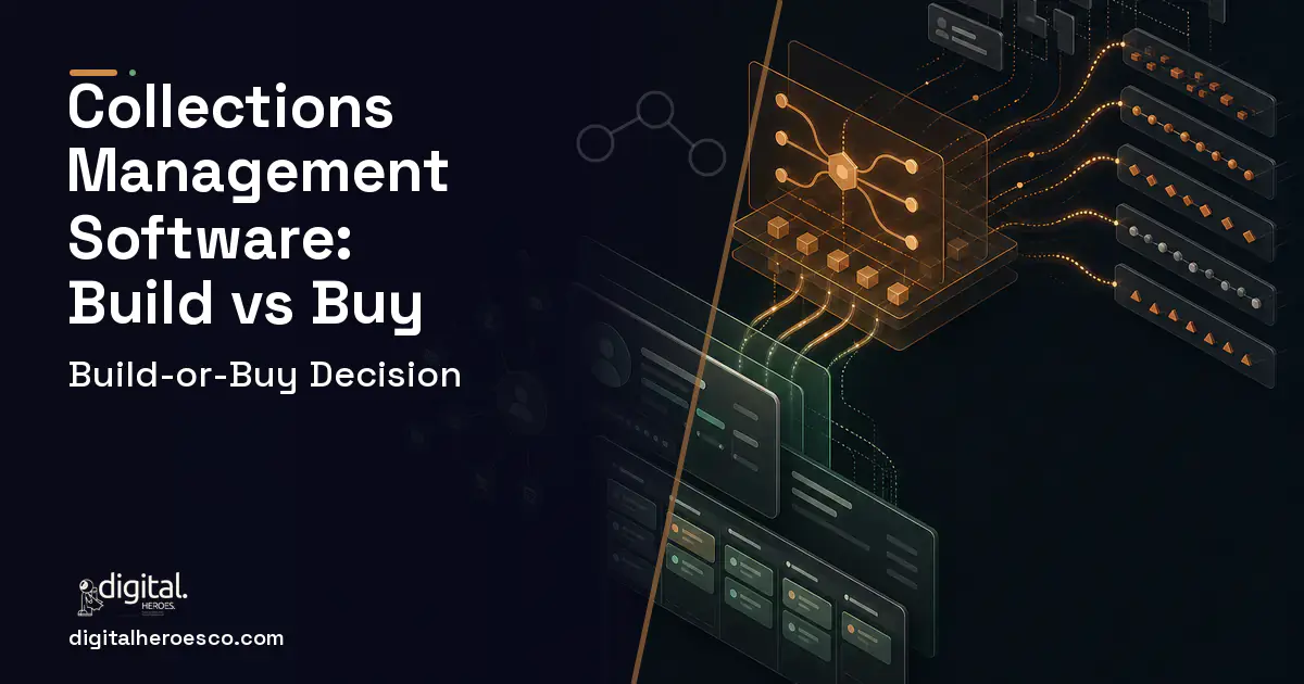 CRM Development workflow illustration for Collections Management Software Build vs Buy Guide.