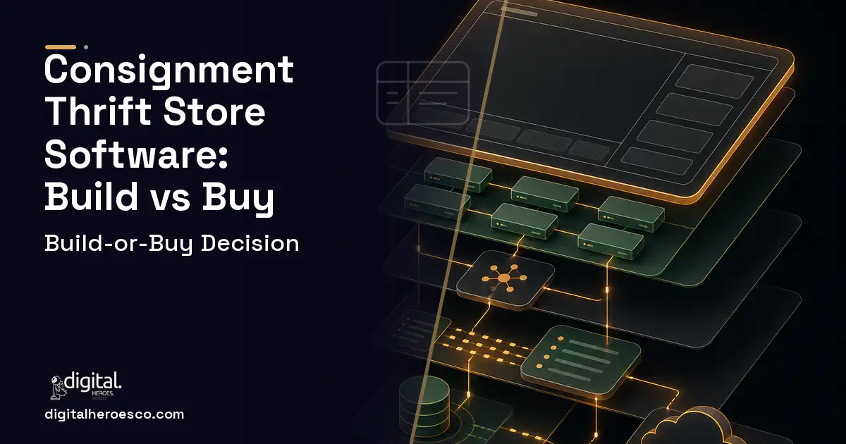 POS System Development product interface illustration for Consignment Thrift Store Software Build vs Buy Guide.