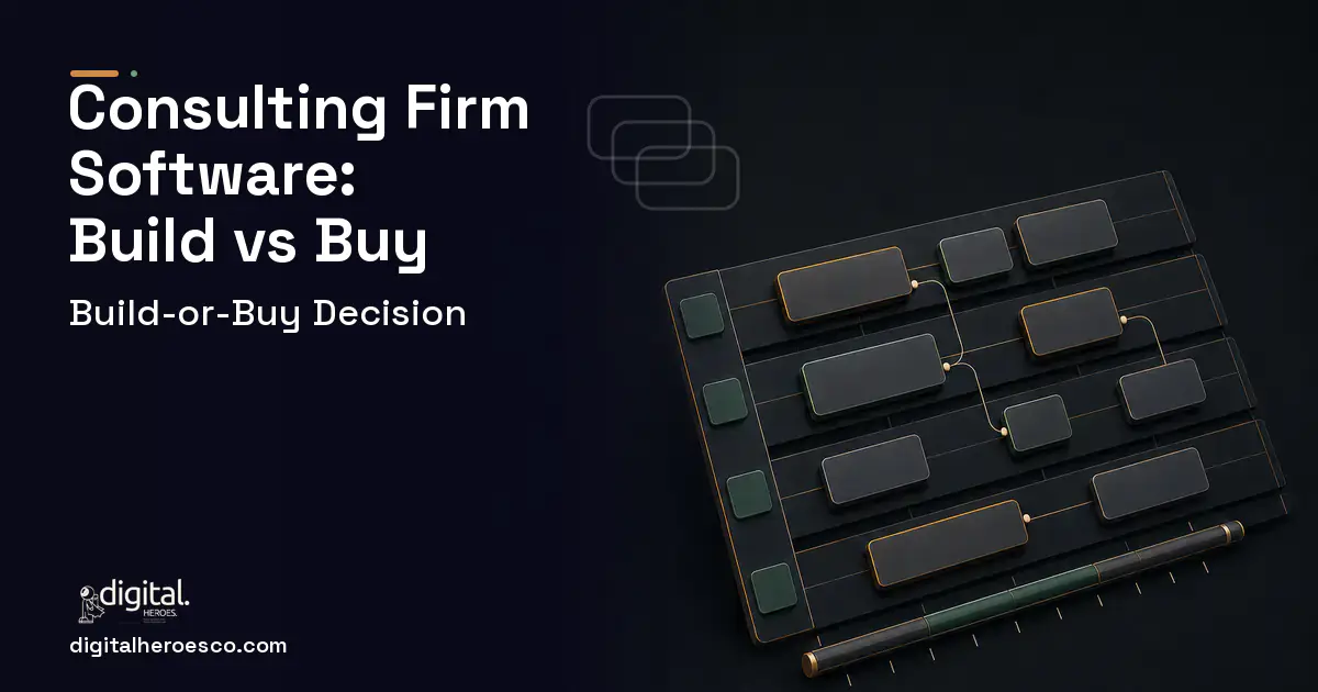 Project Management Software software overview illustration for Consulting Firm Software Build vs Buy Guide.