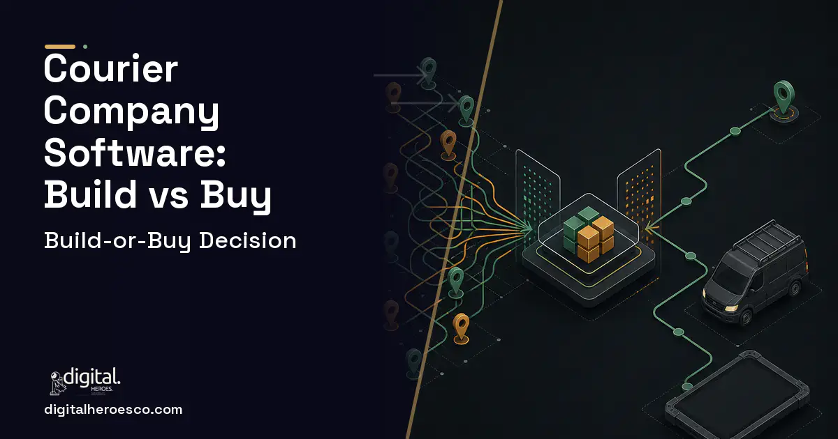 Field Service Software workflow illustration for Courier Company Software Build vs Buy Guide.
