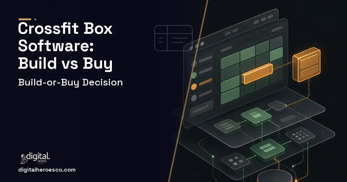 Booking Software product interface illustration for Crossfit BOX Software Build vs Buy Guide.