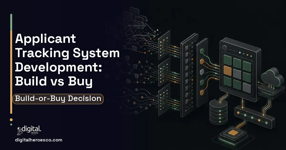HR Software Development workflow illustration for Applicant Tracking System Development Build vs Buy Guide.