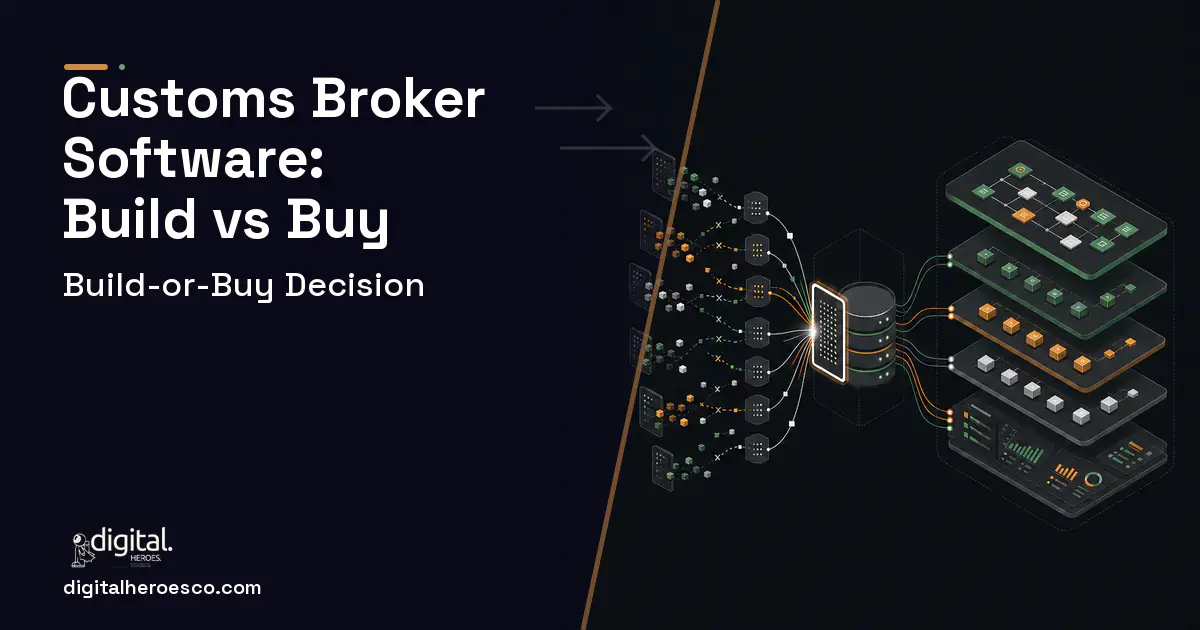 Supply Chain Software workflow illustration for Customs Broker Software Build vs Buy Guide.