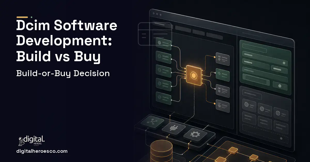Internal Tools Development product interface illustration for Dcim Software Development Build vs Buy Guide.