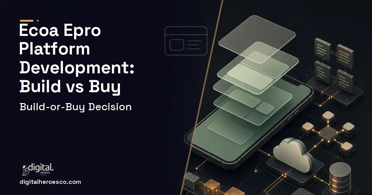 Mobile App Development product interface illustration for Ecoa Epro Platform Development Build vs Buy Guide.