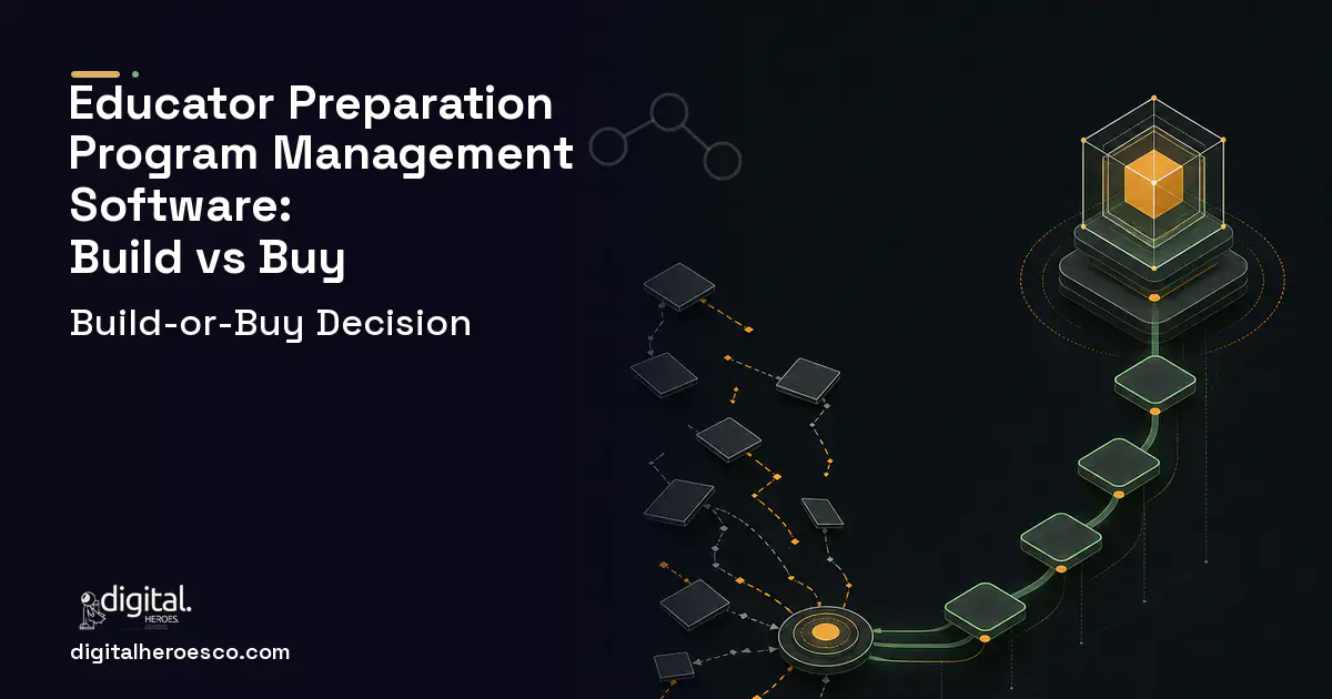 LMS Development workflow illustration for Educator Preparation Program Management Software Build vs Buy Guide.