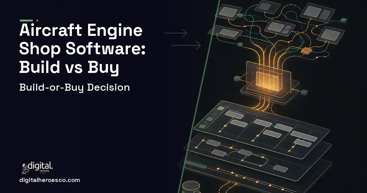 Project Management Software workflow illustration for Aircraft Engine Shop Software Build vs Buy Guide.