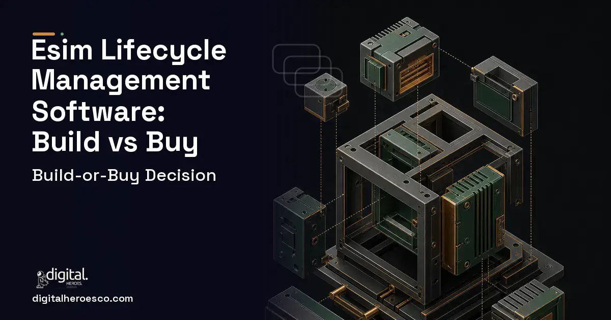 Custom Software Development software overview illustration for Esim Lifecycle Management Software Build vs Buy Guide.