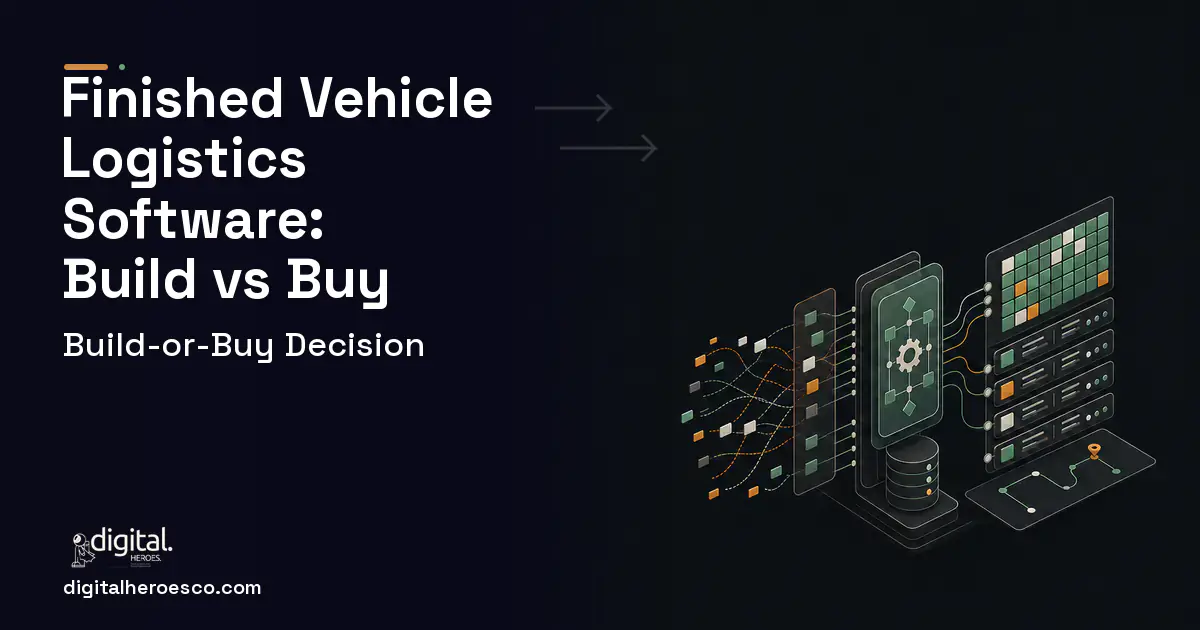 Warehouse Management Software workflow illustration for Finished Vehicle Logistics Software Build vs Buy Guide.