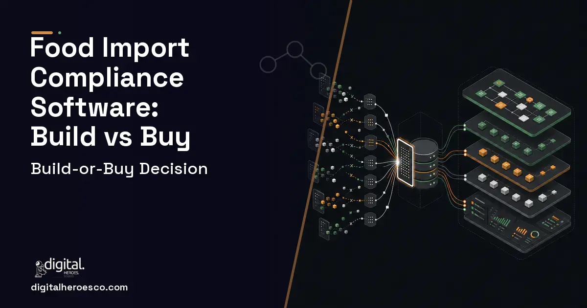 Supply Chain Software workflow illustration for Food Import Compliance Software Build vs Buy Guide.