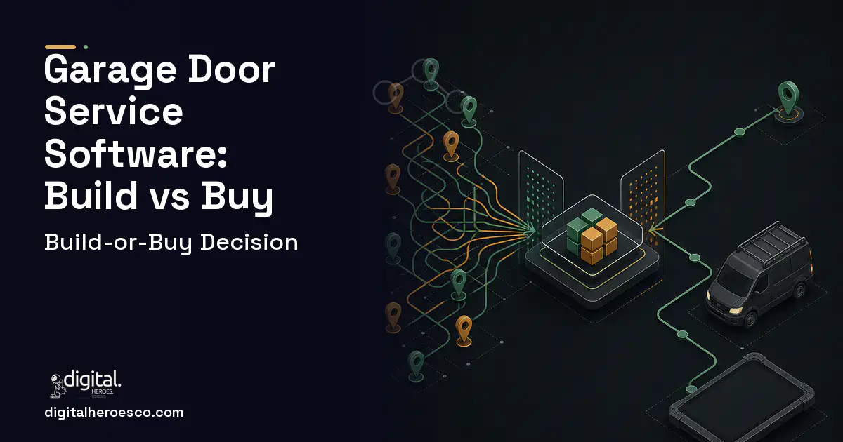 Field Service Software workflow illustration for Garage Door Service Software Build vs Buy Guide.