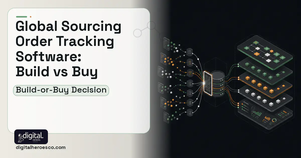 Supply Chain Software workflow illustration for Global Sourcing Order Tracking Software Build vs Buy Guide.