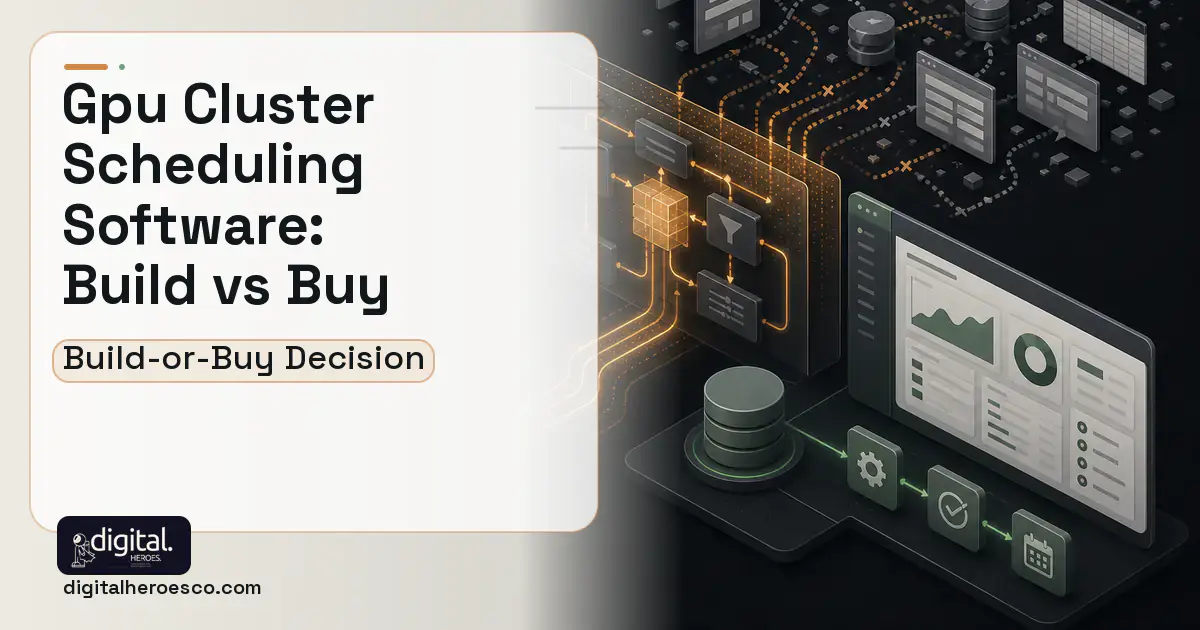 Internal Tools Development workflow illustration for GPU Cluster Scheduling Software Build vs Buy Guide.