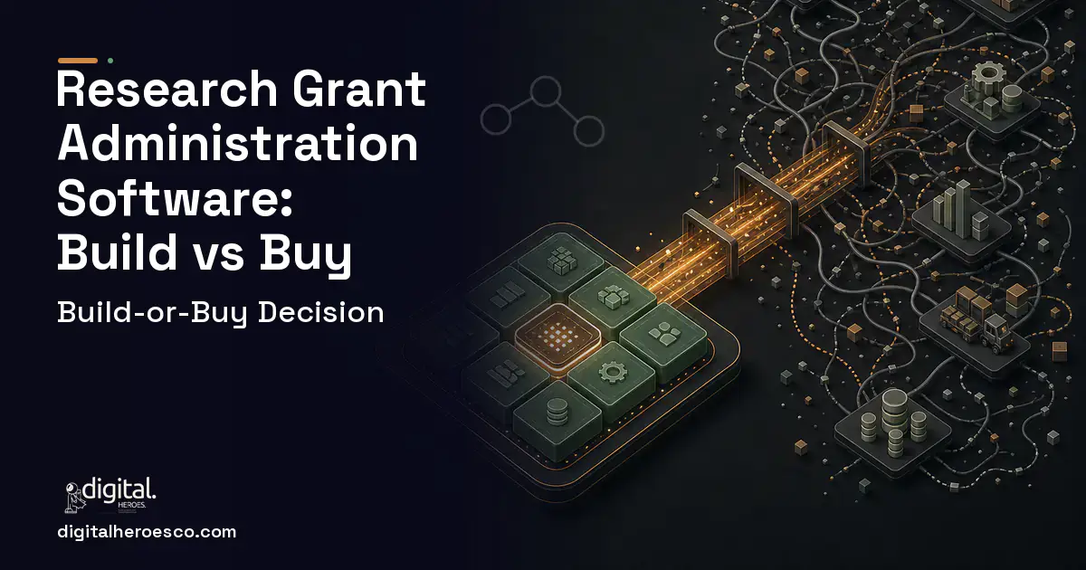 ERP Development workflow illustration for Research Grant Administration Software Build vs Buy Guide.