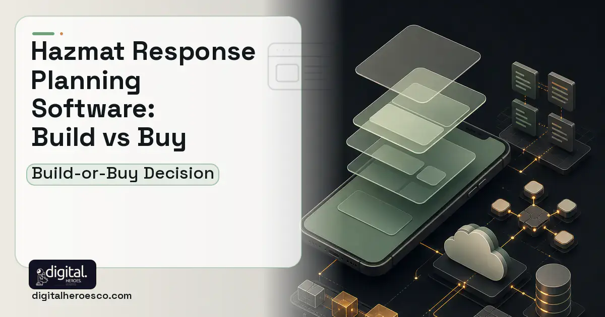 Mobile App Development product interface illustration for Hazmat Response Planning Software Build vs Buy Guide.