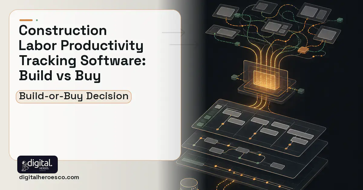 Project management workflow illustration for Construction Labor Productivity Tracking Software Build vs Buy Guide.