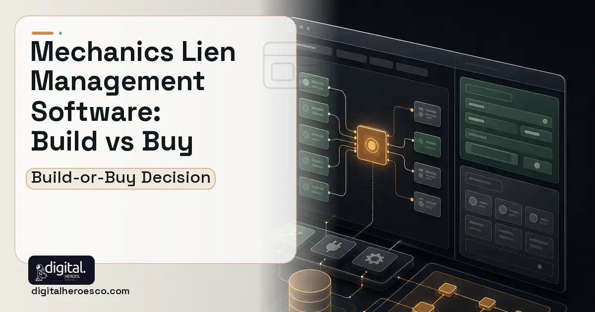 Internal Tools Development product interface illustration for Mechanics Lien Management Software Build vs Buy Guide.