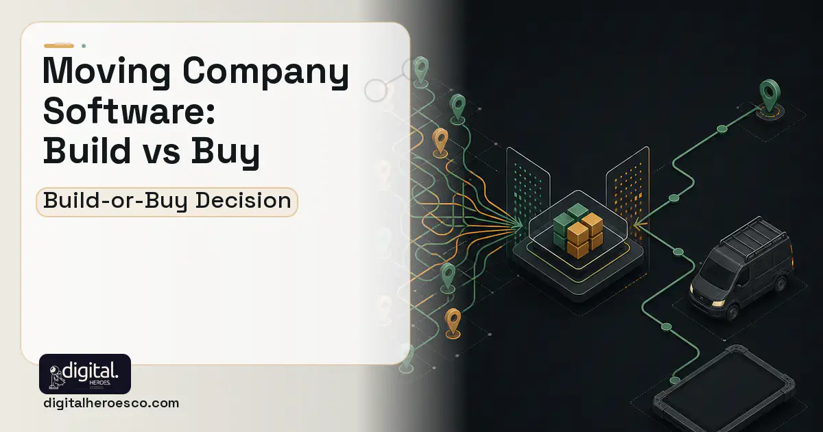 Field Service Software workflow illustration for Moving Company Software Build vs Buy Guide.