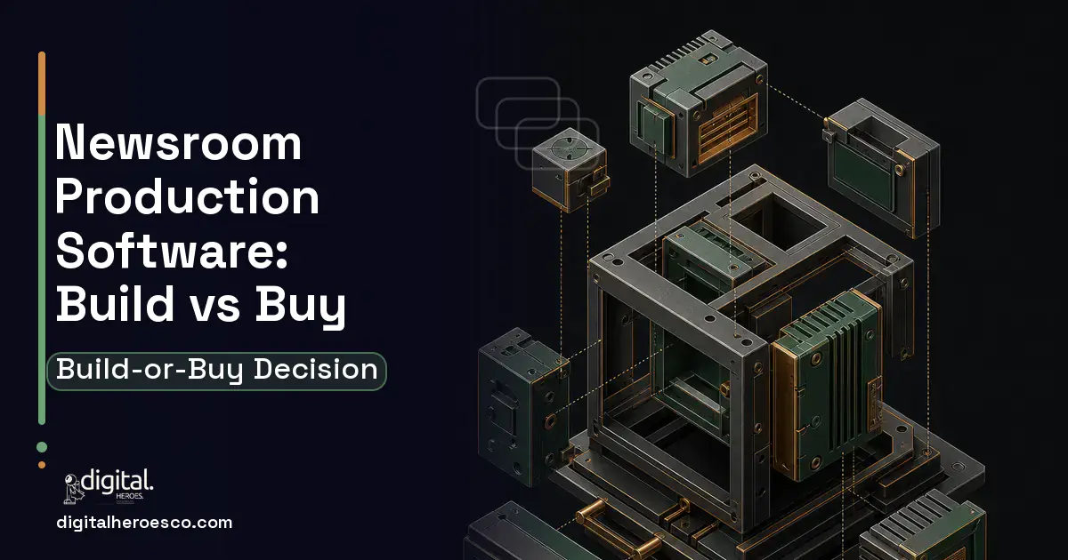 Custom Software Development software overview illustration for Newsroom Production Software Build vs Buy Guide.