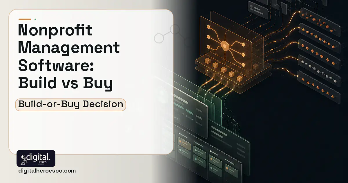 CRM Development workflow illustration for Nonprofit Management Software Build vs Buy Guide.