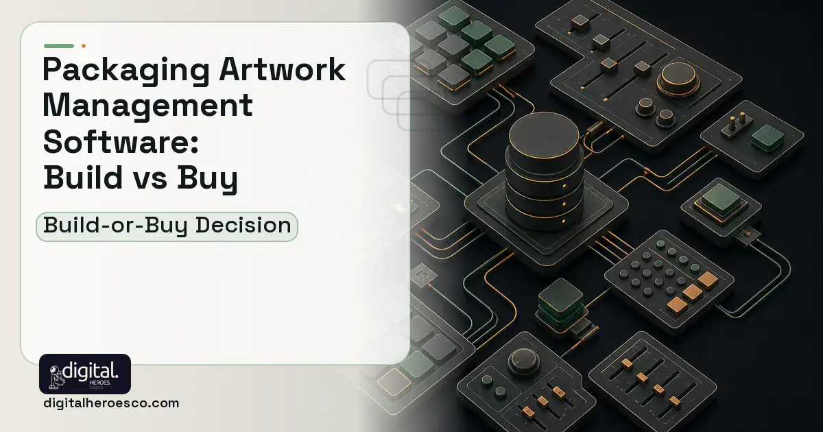 Internal Tools Development software overview illustration for Packaging Artwork Management Software Build vs Buy Guide.