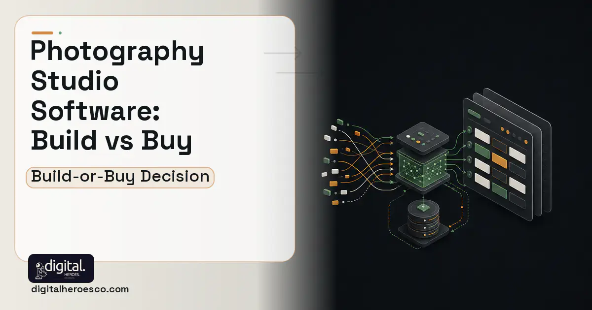 Booking Software workflow illustration for Photography Studio Software Build vs Buy Guide.