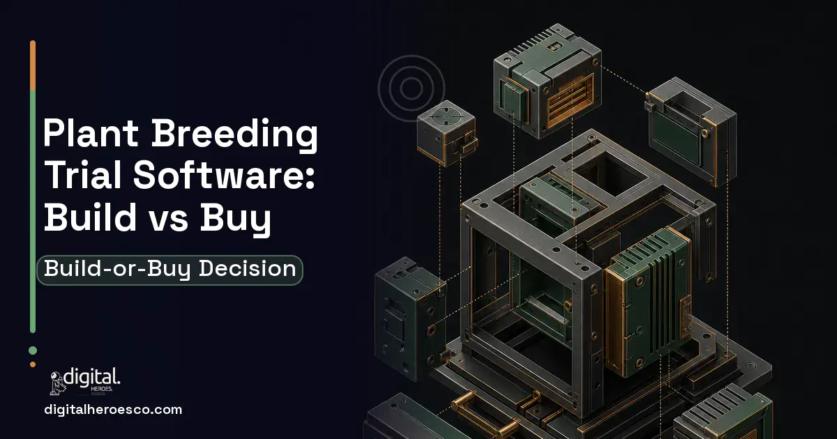 Custom Software Development software overview illustration for Plant Breeding Trial Software Build vs Buy Guide.