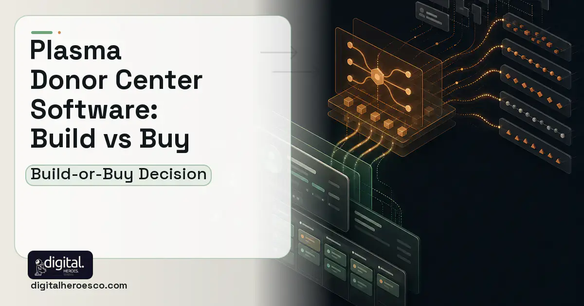 CRM Development workflow illustration for Plasma Donor Center Software Build vs Buy Guide.