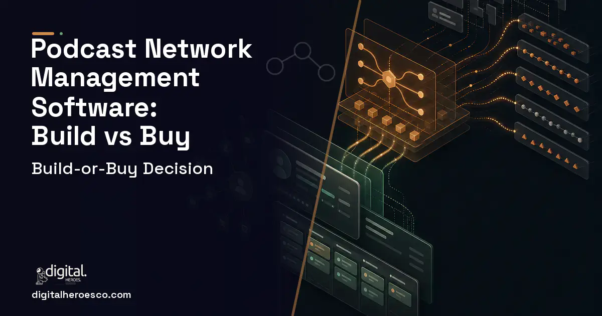 CRM Development workflow illustration for Podcast Network Management Software Build vs Buy Guide.