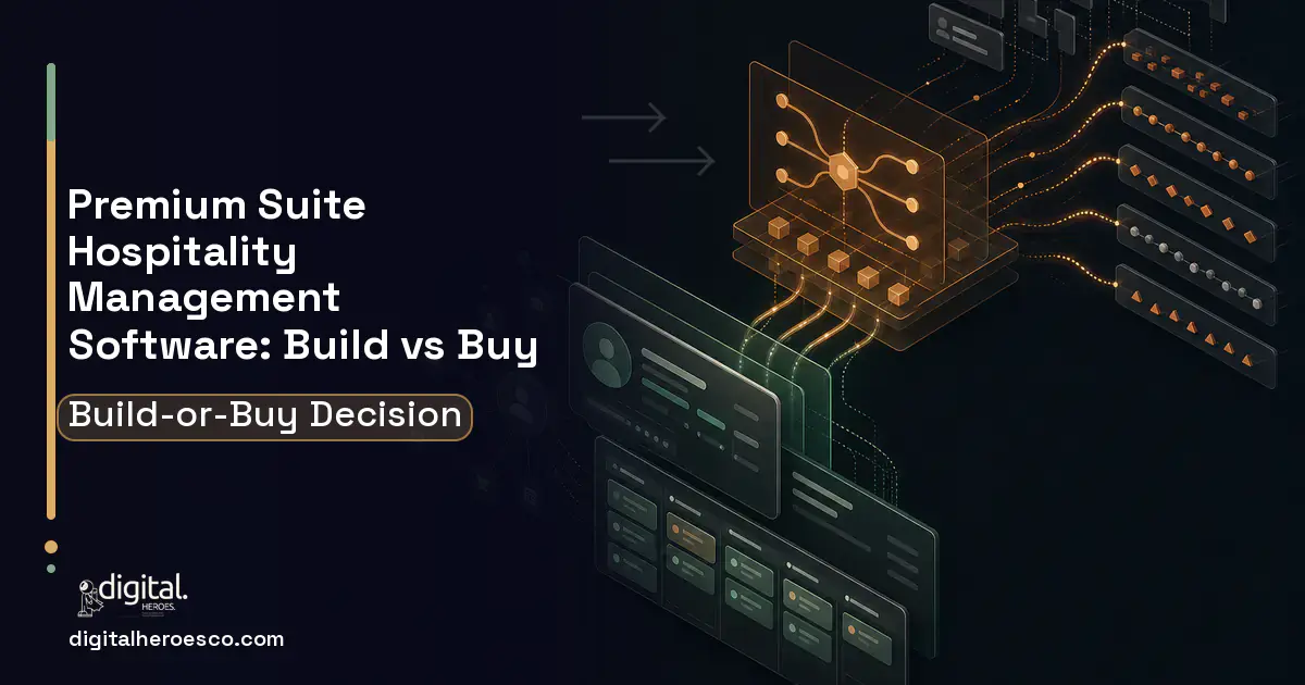 CRM Development workflow illustration for Premium Suite Hospitality Management Software Build vs Buy Guide.