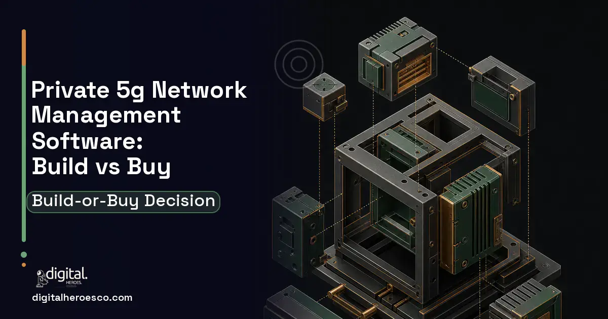 Custom software software overview illustration for Private 5G Network Management Software Build vs Buy Guide.