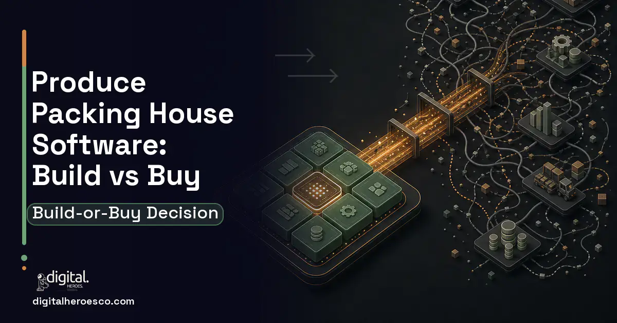 ERP Development workflow illustration for Produce Packing House Software Build vs Buy Guide.