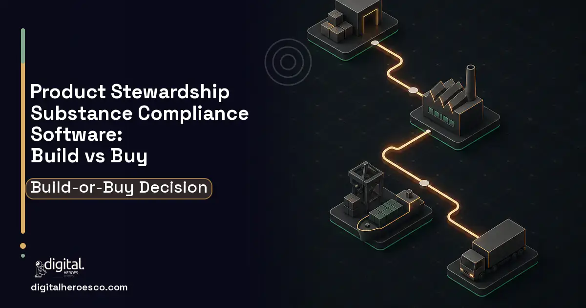Supply Chain Software software overview illustration for Product Stewardship Substance Compliance Build vs Buy Guide.