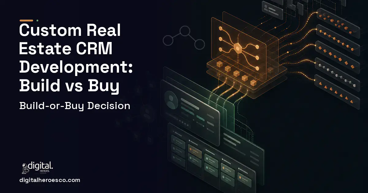CRM Development workflow illustration for Custom Real Estate CRM Development Build vs Buy Guide.