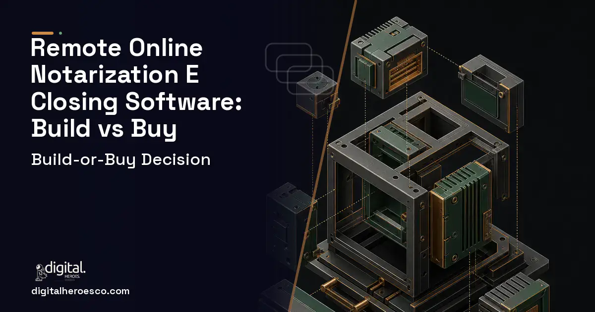 Custom software software overview illustration for Remote Online Notarization E Closing Software Build vs Buy Guide.