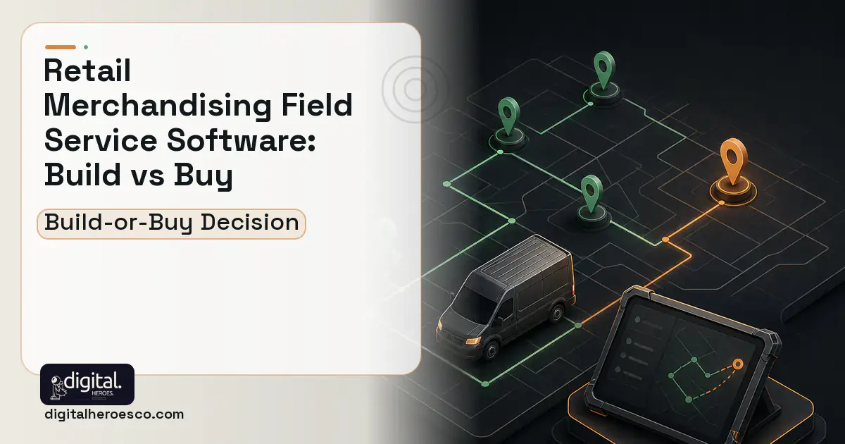 Field Service Software software overview illustration for Retail Merchandising Field Service Build vs Buy Guide.