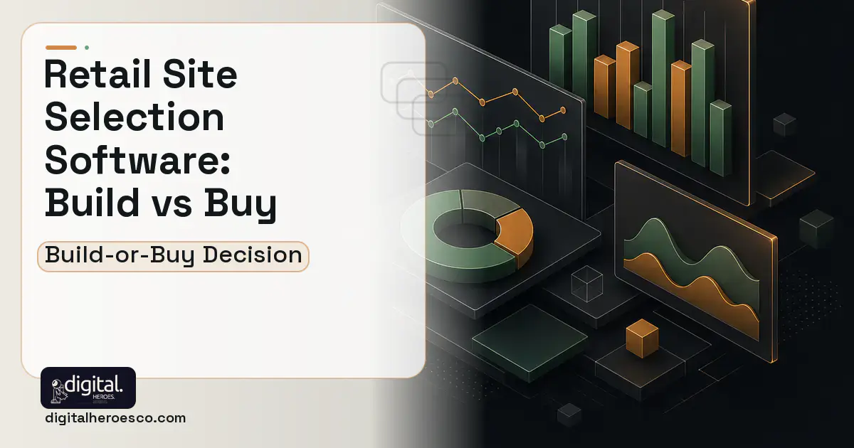 BI Dashboard Development software overview illustration for Retail Site Selection Software Build vs Buy Guide.
