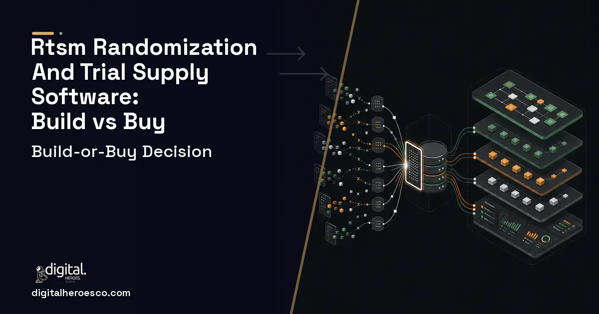 Supply Chain Software workflow illustration for Rtsm Randomization AND Trial Supply Software Build vs Buy Guide.