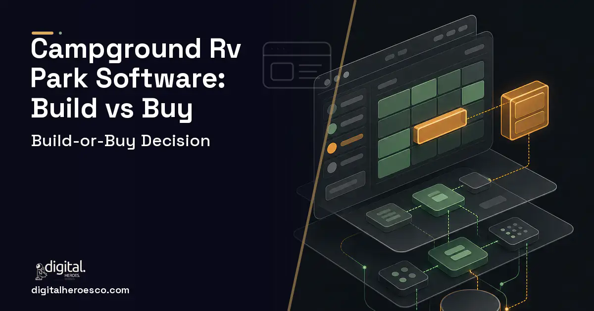 Booking Software product interface illustration for Campground RV Park Software Build vs Buy Guide.
