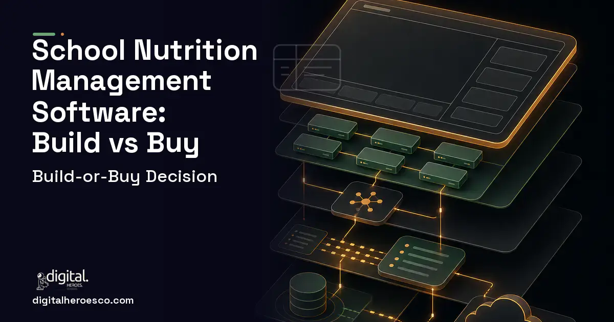 POS System Development product interface illustration for School Nutrition Management Software Build vs Buy Guide.