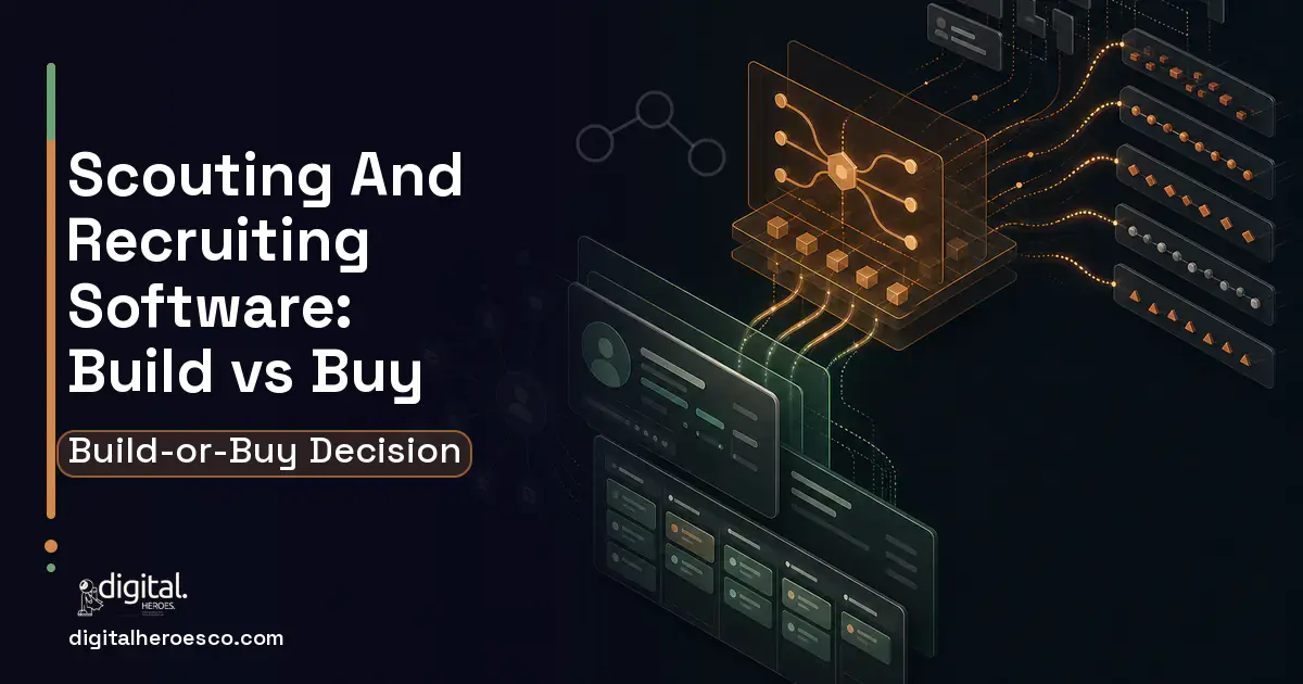 CRM Development workflow illustration for Scouting AND Recruiting Software Build vs Buy Guide.