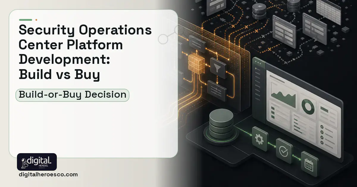 Internal Tools Development workflow illustration for Security Operations Center Platform Development Build vs Buy Guide.