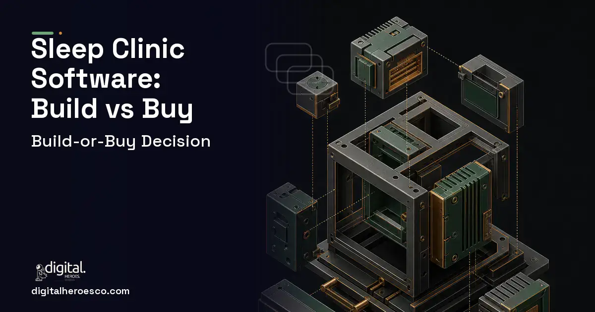 Custom Software Development software overview illustration for Sleep Clinic Software Build vs Buy Guide.