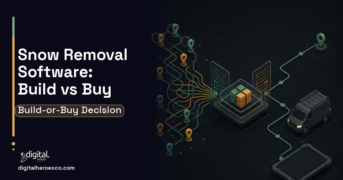 Field Service Software workflow illustration for Snow Removal Software Build vs Buy Guide.