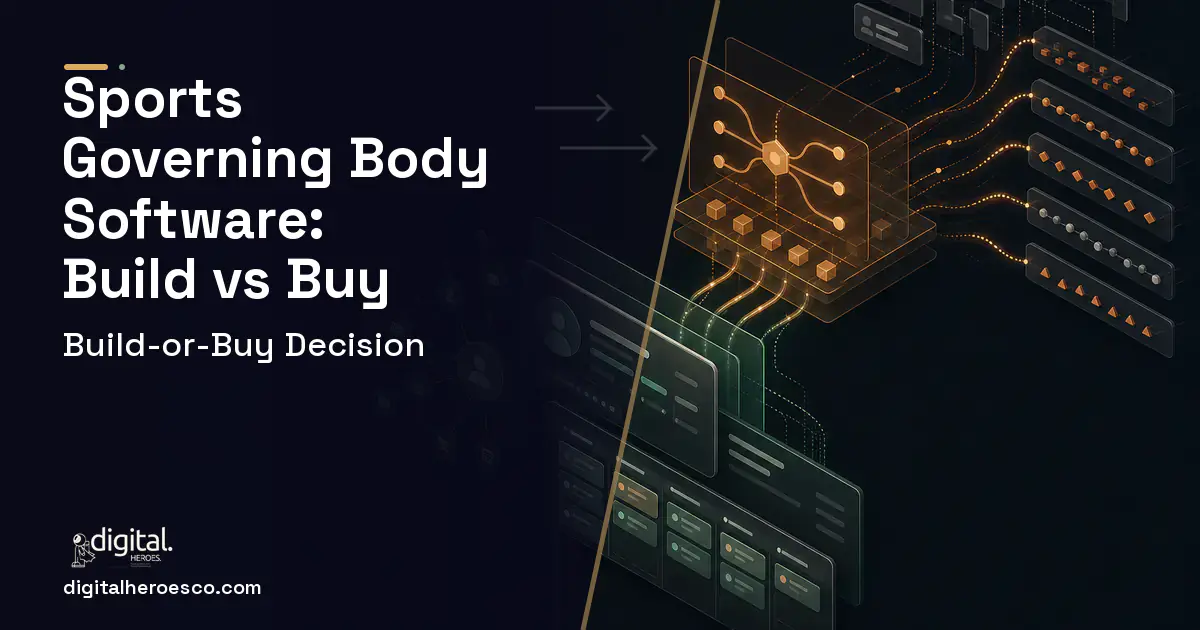 CRM Development workflow illustration for Sports Governing Body Software Build vs Buy Guide.