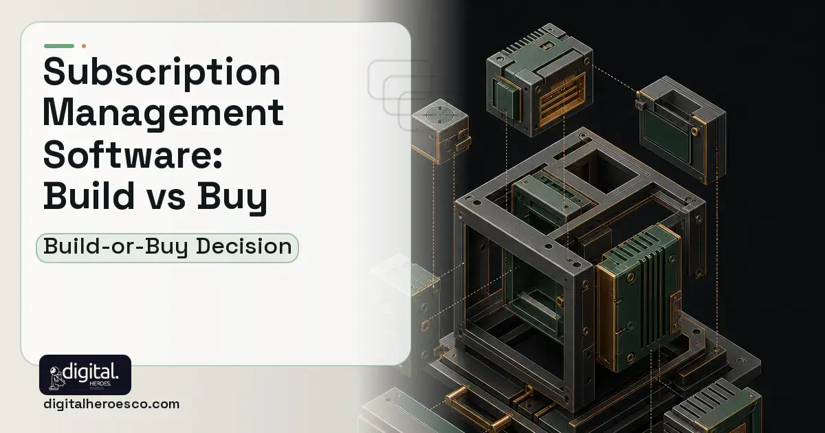 Custom Software Development software overview illustration for Subscription Management Software Build vs Buy Guide.