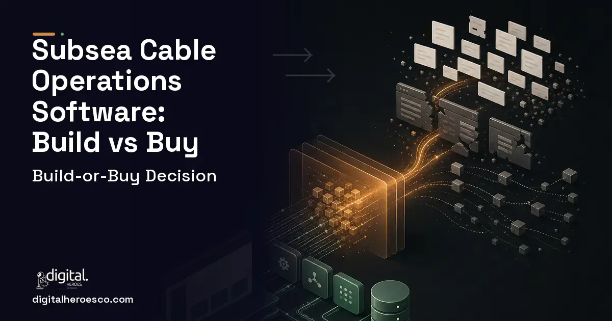 Custom Software Development workflow illustration for Subsea Cable Operations Software Build vs Buy Guide.