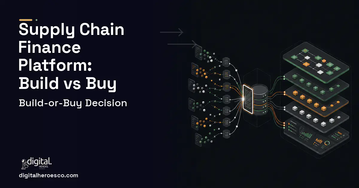 Supply Chain Software workflow illustration for Supply Chain Finance Platform Build vs Buy Guide.